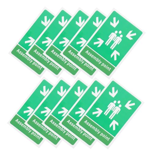 Veemoon 10 Stück Evakuierungszeichenaufkleber Feuertürschild Feuerausgangskit Feuermelder-schild Brandsammelpunktschild Im Freien Ausstiegserinnerung Notausgangsaufkleber Green Pvc Veemoon 10 Stück Evakuierungszeichenaufkleber Feuertürschild Feuerausgangskit Feuermelder-schild Brandsammelpunktschild Im Freien Ausstiegserinnerung Notausgangsaufkleber Green Pvc von Veemoon