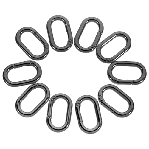 Veemoon 10 Stück Federringschnalle für Gepäck guci Schnellverschluss Karabinerhaken Rucksackhaken Stichworte Pflicht Schließe CARABIERNPERSCHAFT Federringe für Schmuck Metall Black Veemoon 10 Stück Federringschnalle für Gepäck guci Schnellverschluss Karabinerhaken Rucksackhaken Stichworte Pflicht Schließe CARABIERNPERSCHAFT Federringe für Schmuck Metall Black von Veemoon