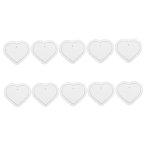Veemoon 10 Stück Herz Silikonformen für Resin Gießen Vielseitige Epoxidharz Schmuck Gussformen für DIY Anhänger Schlüsselanhänger und Halsketten Kreative Bastelformen für Valentinstag und von Veemoon
