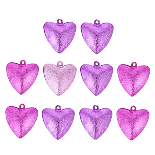 Veemoon 10 Stück Herzförmige Frosted Bells DIY Bastelglocken für Schmuck Dekoration und Kreative Projekte Zufällige Farbe Zufällige Farbe von Veemoon