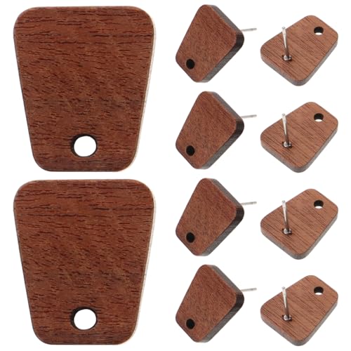 Veemoon 10 Stück Holz Ohrstecker Rohlinge für DIY Ohrringe Kreative Ohrring Zubehör Materialien Natürlichem Holz für Schmuckherstellung und Bastelprojekte von Veemoon