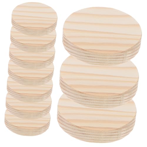 Veemoon 10 Stück Holzchip -dekorationsmodell Zubehör Basteln Größe Handbemalte Naben Tafelaufsätze Diy Dekorative Accessoires Mädchen Basteln Verzierungen Für Das Handwerk Zeichnung Bambus von Veemoon
