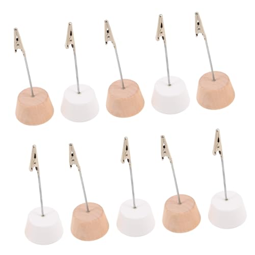Veemoon 10 Stück Holzkarte Halter für Notizen Runde Basis Memo Clips für Tischnummern Fotos und Karten für Büro Zuhause und Veranstaltungen Veemoon 10 Stück Holzkarte Halter für Notizen Runde Basis Memo Clips für Tischnummern Fotos und Karten für Büro Zuhause und Veranstaltungen von Veemoon