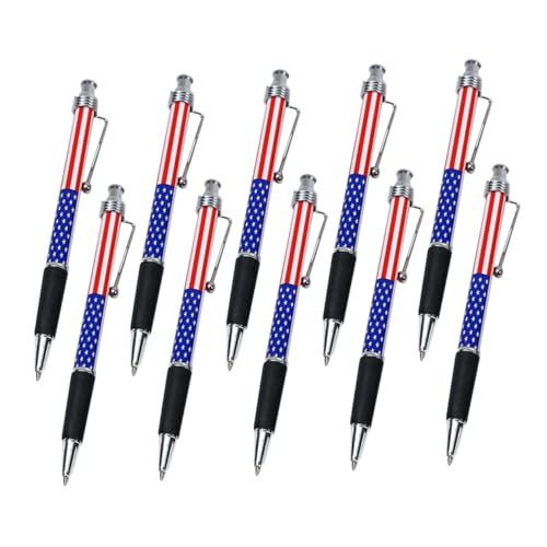 Veemoon 10 Stück Kugelschreiber Mit Amerikanischen Flaggen Patriotische Stifte Tintenkugelschreiber Unabhängigkeitstag Gel Tintenstift Für Die Usa Souvenirs Für Ausländer Gedenktag von Veemoon