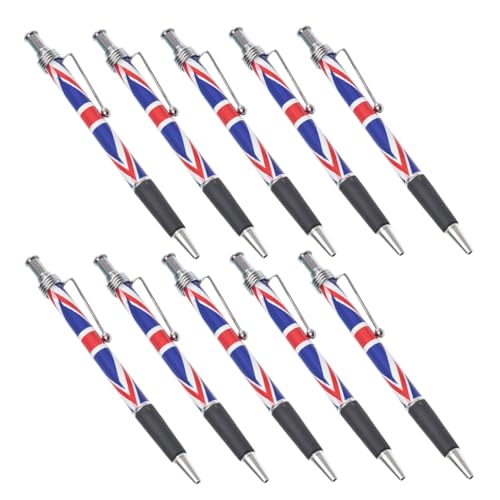Veemoon 10 Stück Kugelschreiber mit Flagge Büroschreibstift Patriotische Stifte Patriotischer Stift glatter Kugelschreiber komfortabler Griffstift professioneller Kugelschreiber Plastik von Veemoon