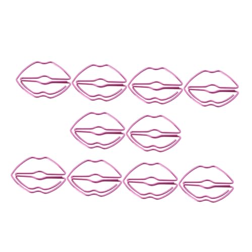Veemoon 10 Stück Lippen-büroklammer Stifte Klein Papier Lippen Formen Büroklammern Halter Für Büroklammern Mini-büroklammern Kreative Büroklammern Büroklammer Legierung Rosa von Veemoon
