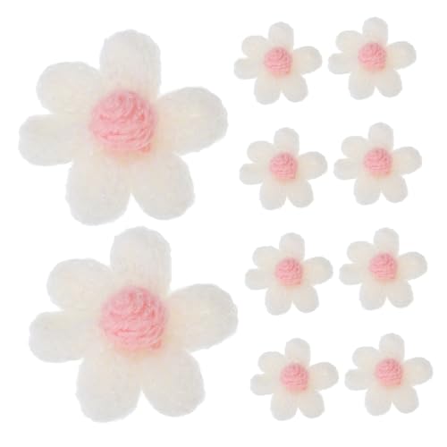 Veemoon 10 Stück Maulblumen Patches Einfarbige Stoffapplikationen zur Reparatur und Dekoration von Kleidung DIY Zubehör für Taschen Hüte und Mehr Einfach Anzuwenden und Vielseitig von Veemoon