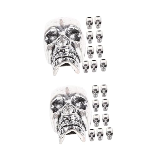 Veemoon 10 Stück Metall Spacer Perlen Für DIY Schmuck - Silber Farbe - 12x11x9mm Mit 4mm Lochgröße Ideal Für Armbänder Und Ohrringe Basteln von Veemoon
