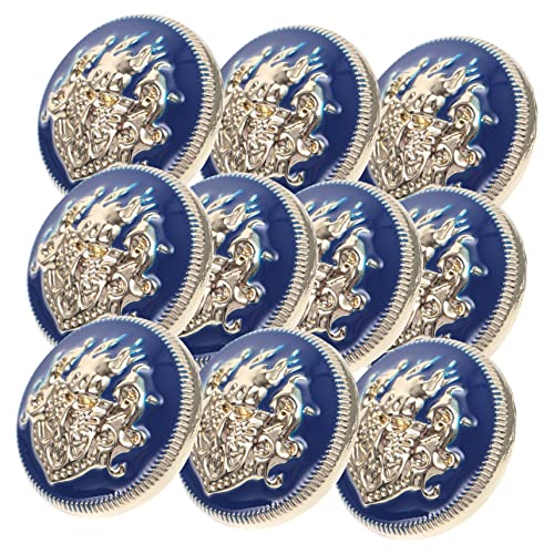 Veemoon 10 Stück Metallknöpfe Knöpfe für Kleidung Nähen silberne Knöpfe Goldknöpfe Knopf für Jeans Tasten extra große Knöpfe bunte Annähknöpfe Knöpfe für Jeans Legierung von Veemoon