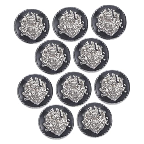 Veemoon 10 Stück Metallknöpfe Knopfnadeln für Jeans antik gestylt Knöpfe zum Nähen Knöpfe für Kleidung retro Mantelknöpfe Peacoat-Knöpfe Kleidungsersatzknöpfe Legierung von Veemoon