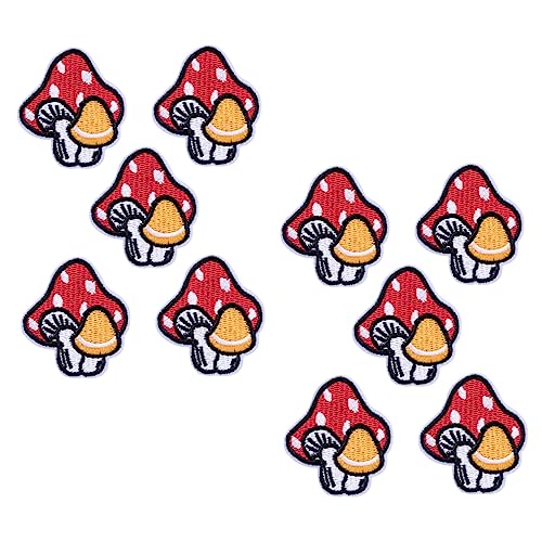 Veemoon 10 Stück Niedliche Pilz Stickereien Aufnäher Diy Patches für Kleidung Selbstklebend und Bügelbar zur Dekoration und Reparatur von Jacken Rucksäcken und Mehr Veemoon 10 Stück Niedliche Pilz Stickereien Aufnäher Diy Patches für Kleidung Selbstklebend und Bügelbar zur Dekoration und Reparatur von Jacken Rucksäcken und Mehr von Veemoon