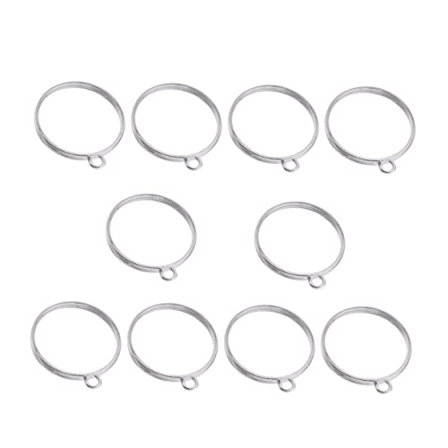 Veemoon 10 Stück Offene Rückseite Lünette Anhänger Hohlrahmen für DIY Schmuckherstellung für Armbänder Ohrringe Epoxidharz Projekte Antik Silber von Veemoon