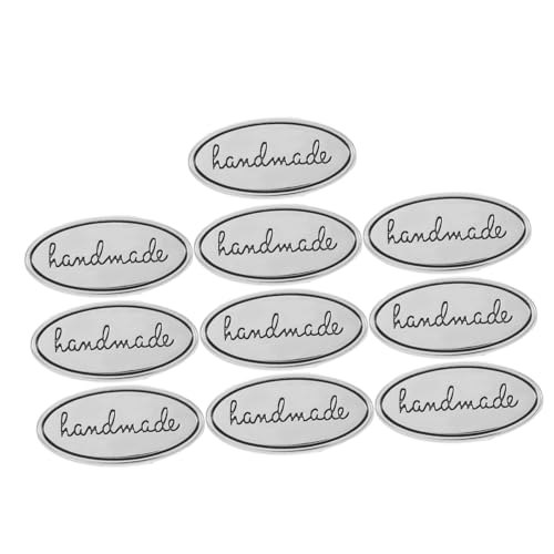 Veemoon 10 Stück Oval Handgefertigte Tags Zinklegierung mit Unterlegscheiben für Diy Handwerksprojekte Geeignet für Taschen Kleidung Jeans und Schuhe Veemoon 10 Stück Oval Handgefertigte Tags Zinklegierung mit Unterlegscheiben für Diy Handwerksprojekte Geeignet für Taschen Kleidung Jeans und Schuhe von Veemoon