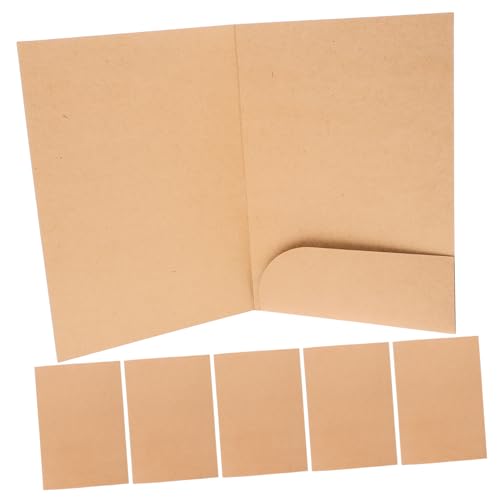 Veemoon 10 Stück Papierordner Aktenordner aus Papier wellen falten einzel Veranstalter briefumschläge Dokumente Organisator Office-Datei-Organizer Aktenhalter Light Brown von Veemoon
