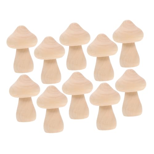 Veemoon 10 Stück Pilz-Ornament aus Holz Wand Graffiti-Pilz- Weihnachten Miniatur -Graffiti-Ornament Pilz Zeug kleine Pilzverzierungen Pilzdekorationen für Partys von Veemoon