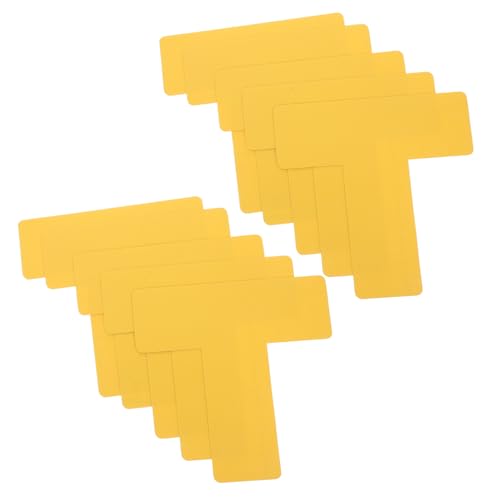 Veemoon 10 Stück Positionierungsaufkleber DOT -Aufkleber Positionsaufkleber Basketball-Bodenmarkierungen Etikettenaufkleber Lebensmitteletiketten Aufkleber isometrische Aufkleber PVC Gelb von Veemoon