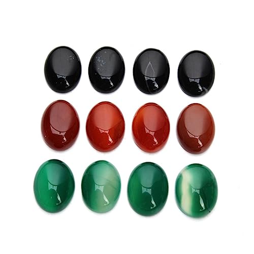 Veemoon 10 Stück Schwarzer Cabochons DIY Schmuckzubehör für Kreative Bastelprojekte Geeignet für Ohrringe Uhren und Weitere Dekorationen von Veemoon