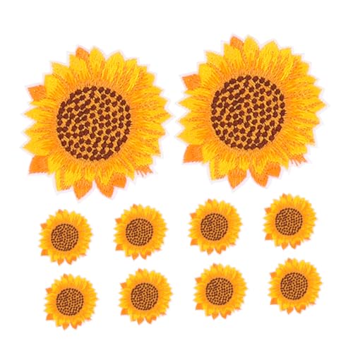 Veemoon 10 Stück Stickereiflecken Jungs Aufnäher für Kleidung bunt gestickte Aufnäher Kleidungsstück Rosa Flicken für Kleidung Aufbügelapplikationen für Kleidung Stoffblumen Polyesterfaden von Veemoon