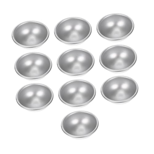 Veemoon 10 Stück Teiliges Aluminiumlegierung Halbkreis Badekugelformen Glatte Oberfläche Rostfrei Langlebig DIY Salzkugeln Herstellung Sichere und Praktische Badekugel Backform von Veemoon