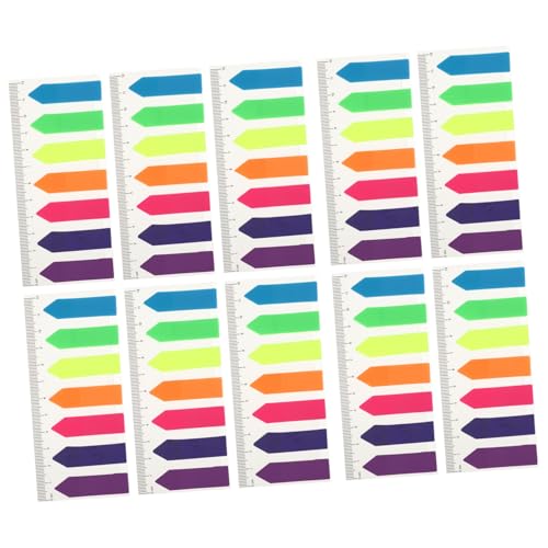Veemoon 10 Stück Teiliges Bunte Selbstklebende Pet Haftnotizen mit Fluoreszierenden Indexstreifen Beschreibbar Stark Haftend Wiederablösbar für Büro Schule und Zuhause als Praktische Veemoon 10 Stück Teiliges Bunte Selbstklebende Pet Haftnotizen mit Fluoreszierenden Indexstreifen Beschreibbar Stark Haftend Wiederablösbar für Büro Schule und Zuhause als Praktische von Veemoon