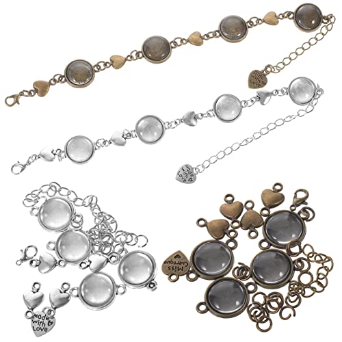 Veemoon 10 Stück Teiliges Cabochon Fassungen für DIY Armbänder Antikgrün Antiksilber Handmade Schmuckzubehör für Kreative Bastelprojekte Veemoon 10 Stück Teiliges Cabochon Fassungen für DIY Armbänder Antikgrün Antiksilber Handmade Schmuckzubehör für Kreative Bastelprojekte von Veemoon