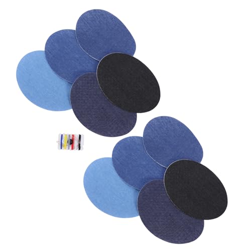 Veemoon 10 Stück Teiliges Denim Aufbügelflicken Oval Farben Baumwolle Nähset Robuste Jeansstoff Reparatur Patches für Kleidung Jacken Hüte Rucksäcke Einfache Anwendung ohne Nähen Veemoon 10 Stück Teiliges Denim Aufbügelflicken Oval Farben Baumwolle Nähset Robuste Jeansstoff Reparatur Patches für Kleidung Jacken Hüte Rucksäcke Einfache Anwendung ohne Nähen von Veemoon