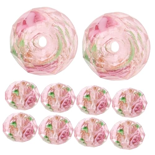 Veemoon 10 Stück Teiliges Glasperlen Facettierte Spacer Perlen Hellrosa für Schmuckherstellung DIY Armbänder Haarschmuck Zubehör Langlebig und Leicht zum Auffädeln Veemoon 10 Stück Teiliges Glasperlen Facettierte Spacer Perlen Hellrosa für Schmuckherstellung DIY Armbänder Haarschmuck Zubehör Langlebig und Leicht zum Auffädeln von Veemoon