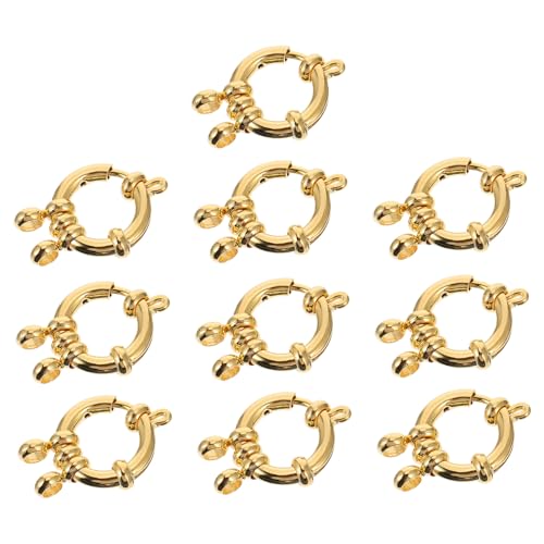 Veemoon 10 Stück Teiliges Goldene Feder Verschlüsse aus Edelstahl Runde Karabinerhaken für DIY Schmuckherstellung Langlebige Kettenverschlüsse für Armbänder und Halsketten Rostfrei Veemoon 10 Stück Teiliges Goldene Feder Verschlüsse aus Edelstahl Runde Karabinerhaken für DIY Schmuckherstellung Langlebige Kettenverschlüsse für Armbänder und Halsketten Rostfrei von Veemoon