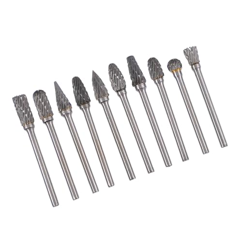 Veemoon 10 Stück Teiliges Hartmetall Rotationsfräser Set Doppelschnitt Werkzeuge zum Entgraten Holzschnitzen und Polieren für Präzises Schleifen von Metalloberflächen Veemoon 10 Stück Teiliges Hartmetall Rotationsfräser Set Doppelschnitt Werkzeuge zum Entgraten Holzschnitzen und Polieren für Präzises Schleifen von Metalloberflächen von Veemoon