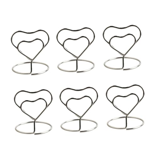 Veemoon 10 Stück Teiliges Herzform Memo Tischnummernhalter aus Metall Wiederverwendbar und Stabil Eleganter Kartenhalter für Hochzeit Party und Festliche Tischdekoration von Veemoon