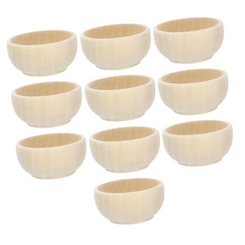Veemoon 10 Stück Teiliges Kleine Holzschalen aus Naturbelassenem Holz DIY Unbemalte Mini Schüsseln für Bastelprojekte Bemalbare Holzschalen als Snackschalen und Schmuckschalen zur Veemoon 10 Stück Teiliges Kleine Holzschalen aus Naturbelassenem Holz DIY Unbemalte Mini Schüsseln für Bastelprojekte Bemalbare Holzschalen als Snackschalen und Schmuckschalen zur von Veemoon