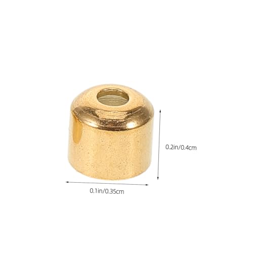 Veemoon 10 Stück Teiliges Kordelstopper Endkappen aus Titanstahl Runde Seilenden Verschlusskappen in Gold Vielseitig für Schmuck DIY Armbänder Halsketten Lederbänder Leicht Tragbar und Veemoon 10 Stück Teiliges Kordelstopper Endkappen aus Titanstahl Runde Seilenden Verschlusskappen in Gold Vielseitig für Schmuck DIY Armbänder Halsketten Lederbänder Leicht Tragbar und von Veemoon