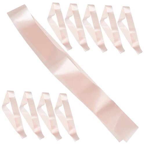 Veemoon 10 Stück Teiliges Leere Schärpen Satin für Hochzeitsfeiern und Junggesellinnenabschiede DIY Brautparty Schärpen Langlebig und Einfach zu Tragen für Verschiedene Anlässe von Veemoon
