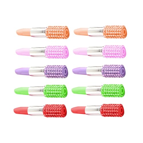 Veemoon 10 Stück Teiliges Lippenstift Kugelschreiber Bunte Ballpoint Pens Schnelltrocknende Tinte Glattes Kreatives Design für Schule Büro Party von Veemoon