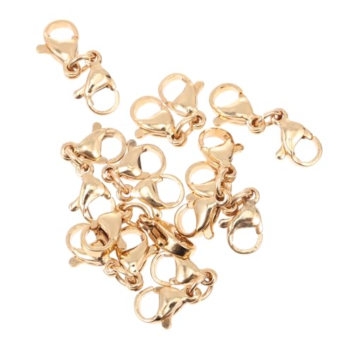 Veemoon 10 Stück Teiliges Lobster Buckle Langlebige DIY Schmuckverbinder für Armbänder Halsketten Praktische Doppelte Karabiner Verschlüsse Goldfarbene Schmuckzubehör Veemoon 10 Stück Teiliges Lobster Buckle Langlebige DIY Schmuckverbinder für Armbänder Halsketten Praktische Doppelte Karabiner Verschlüsse Goldfarbene Schmuckzubehör von Veemoon