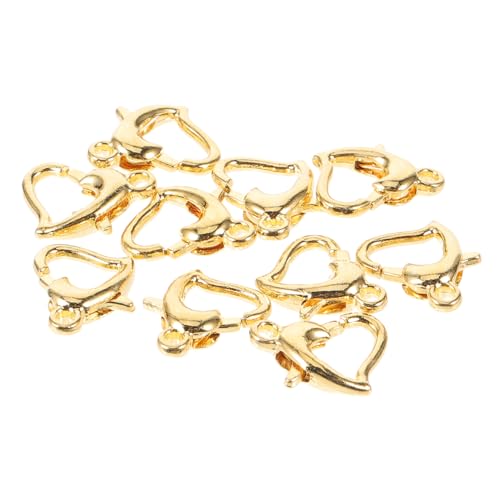 Veemoon 10 Stück Teiliges Metall liebesherz karabiner DIY schmuck Langlebige Verschlüsse für Armbänder Halsketten Schlüsselanhänger Schmuckverbinder für Bastelprojekte von Veemoon