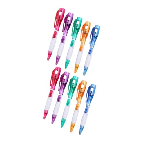 Veemoon 10 Stück Teiliges Multifunktionaler Kugelschreiber mit Licht Gemustert Rutschfest Ergonomisch Klare Geeignet für Schule Büro Veemoon 10 Stück Teiliges Multifunktionaler Kugelschreiber mit Licht Gemustert Rutschfest Ergonomisch Klare Geeignet für Schule Büro von Veemoon