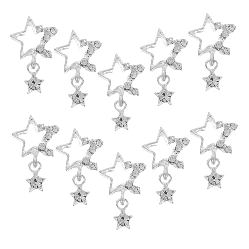 Veemoon 10 Stück Teiliges Nagel Charms Sternform mit Funkelnden Strasssteinen Nail Art Schmuck für Maniküre und Nail Geeignet für und Professionelle Nagelstudios Veemoon 10 Stück Teiliges Nagel Charms Sternform mit Funkelnden Strasssteinen Nail Art Schmuck für Maniküre und Nail Geeignet für und Professionelle Nagelstudios von Veemoon