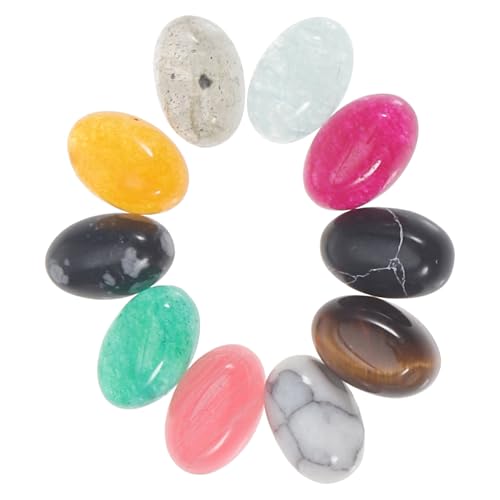 Veemoon 10 Stück Teiliges Natürliche Halbrunde Cabochons Feingeschliffen DIY Schmuckherstellung Flachboden Steine für Anhänger und Kreative Bastelideen Veemoon 10 Stück Teiliges Natürliche Halbrunde Cabochons Feingeschliffen DIY Schmuckherstellung Flachboden Steine für Anhänger und Kreative Bastelideen von Veemoon