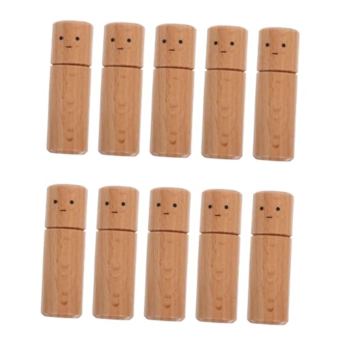 Veemoon 10 Stück Teiliges Natürliche Holzfiguren für Diy-malprojekte Unbehandelte Holzpuppen aus Buchenholz Handgefertigte Steckpuppen für Rustikale Dekoration für Zuhause und Hochzeit von Veemoon