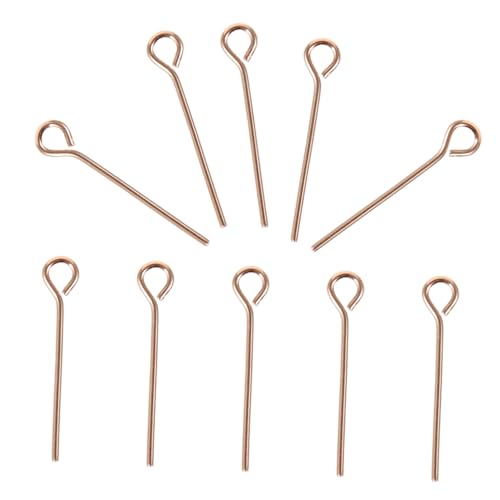 Veemoon 10 Stück Teiliges Roségold Zackige DIY Schmucknadeln aus Silber für Ohrring Perlen Auffädeln Schmuckherstellung Zubehör für Halsketten Armbänder Anhänger von Veemoon