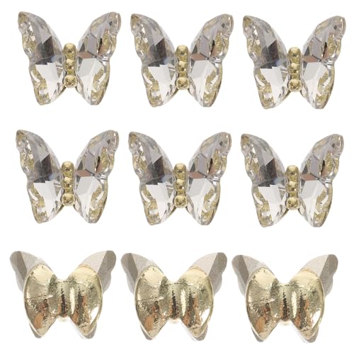 Veemoon 10 Stück Teiliges Schmetterling Nagel Deko Transparente Nail Charms für DIY Maniküre Nagelkunst Schmuck für Damen Einfache Anwendung Sommer und Alltagsdekoration Veemoon 10 Stück Teiliges Schmetterling Nagel Deko Transparente Nail Charms für DIY Maniküre Nagelkunst Schmuck für Damen Einfache Anwendung Sommer und Alltagsdekoration von Veemoon
