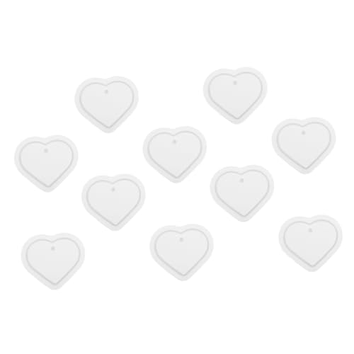 Veemoon 10 Stück Teiliges Silikon Herzform Gießformen Flexibel Langlebig für DIY Schmuckherstellung Epoxidharz Anhänger Schlüsselanhänger Valentinstag Basteln von Veemoon