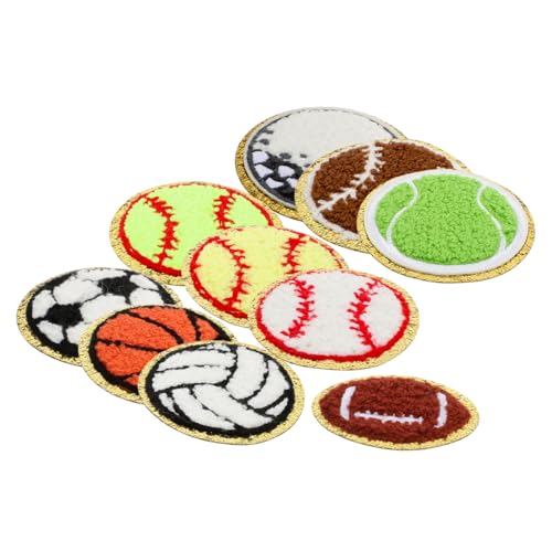 Veemoon 10 Stück Teiliges Sport Aufbügelflicken mit Fußball Basketball Baseball Volleyball Tennis Golf Bestickte Stoffpatches mit Hitzekleber für Jacken Rucksäcke Hüte DIY Veemoon 10 Stück Teiliges Sport Aufbügelflicken mit Fußball Basketball Baseball Volleyball Tennis Golf Bestickte Stoffpatches mit Hitzekleber für Jacken Rucksäcke Hüte DIY von Veemoon