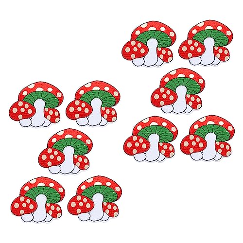 Veemoon 10 Stück Teiliges Stickereipatches im Pilzdesign Diy Applikationen für Kleidung Taschen und Bastelprojekte Bunte und Kreative Dekoration für Styles Veemoon 10 Stück Teiliges Stickereipatches im Pilzdesign Diy Applikationen für Kleidung Taschen und Bastelprojekte Bunte und Kreative Dekoration für Styles von Veemoon