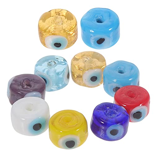 Veemoon 10 Stück Teiliges Teufelsaugen Perlen für DIY Schmuck Bunte Kristallperlen für Armbänder und Handgefertigte Bastelaccessoires zur Dekoration Veemoon 10 Stück Teiliges Teufelsaugen Perlen für DIY Schmuck Bunte Kristallperlen für Armbänder und Handgefertigte Bastelaccessoires zur Dekoration von Veemoon