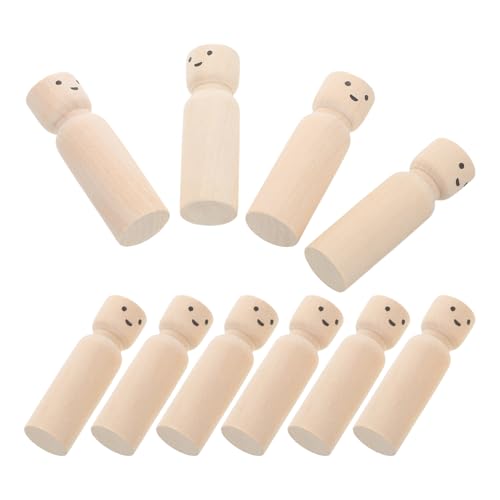 Veemoon 10 Stück Teiliges Unbemalter Holzpuppen Diy Klammerpuppen für Kunsthandwerk Kreative Heimdekoration Handgefertigte Holzfiguren für Kinderzimmer und Bastelprojekte Veemoon 10 Stück Teiliges Unbemalter Holzpuppen Diy Klammerpuppen für Kunsthandwerk Kreative Heimdekoration Handgefertigte Holzfiguren für Kinderzimmer und Bastelprojekte von Veemoon