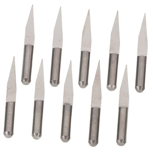 Veemoon 10 Stück Teiliges V-nut Cnc Fräser Set Präzise Holzschnitzerei Gravurbits mit Flachem Boden Schaft V-groove für DIY Holzarbeiten und Feine Modellherstellung Veemoon 10 Stück Teiliges V-nut Cnc Fräser Set Präzise Holzschnitzerei Gravurbits mit Flachem Boden Schaft V-groove für DIY Holzarbeiten und Feine Modellherstellung von Veemoon