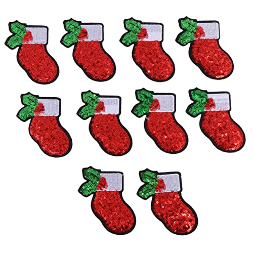 Veemoon 10 Stück Teiliges Weihnachts Pailletten Bügelflicken Bestickte Applikationen Strapazierfähigem Farbenfrohe Motive für Diy Kleidung Jeans Hüte Blusen und Röcke Veemoon 10 Stück Teiliges Weihnachts Pailletten Bügelflicken Bestickte Applikationen Strapazierfähigem Farbenfrohe Motive für Diy Kleidung Jeans Hüte Blusen und Röcke von Veemoon