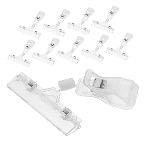 Veemoon 10 Stück universelle Werbemappe preisschildhalter einlegeböden halterung Etiketten für den Einzelhandel Zeichenklemme Zeichenclip Warenanzeige Supermarkt-Preisclips p.s Transparent Veemoon 10 Stück universelle Werbemappe preisschildhalter einlegeböden halterung Etiketten für den Einzelhandel Zeichenklemme Zeichenclip Warenanzeige Supermarkt-Preisclips p.s Transparent von Veemoon